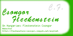 csongor fleckenstein business card